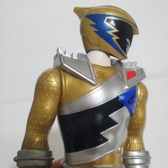 Power Rangers Dino Charge Gold Ranger 12inch Poseable Action Figure Pre Owned - Picture 9 of 9